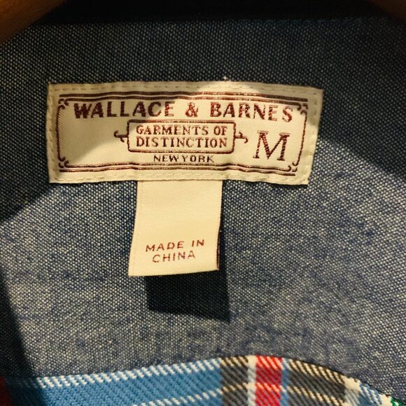 J. Crew Wallace and Barnes Blue Flannel Men’s Medium - Picture 3 of 6